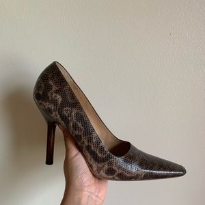 Snake print gucci heels